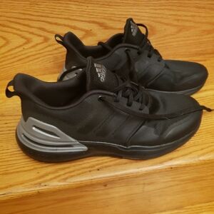 Adidas Men's Black and Silver Sneakers